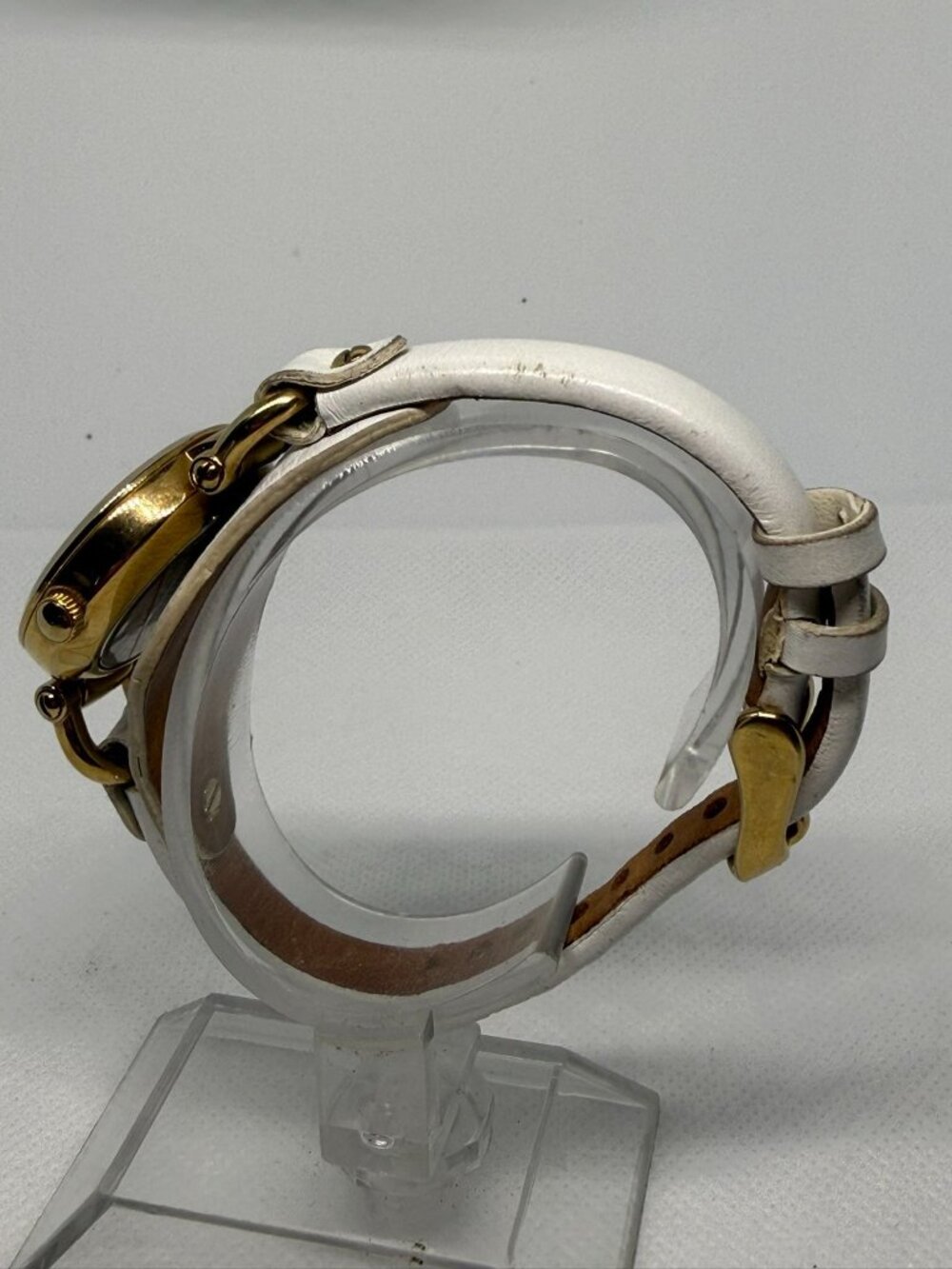 Fossil Georgia Women Gold-Tone Stainless Steel Watch White Leather Strap ES3266 - Picture 4 of 11